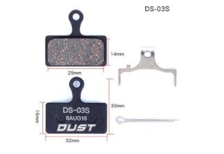 Колодки гальмівні disc Напівметал DUST DS-03S Shimano M985/988/785/666/675/615, FSA K-Force DB-XC-9000 AM (брендоване пакування)
