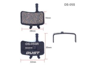 Колодки гальмівні disc Напівметал DUST DS-05S AVID BB7,Juicy3/5/7,Ultimate and Promax DSK-950 AM (брендоване пакування)