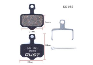 Колодки гальмівні disc Напівметал DUST DS-06S AVID Elixir /R/CR Mag /E1/E3/E5/E7/E9/XO/XX AM (брендоване пакування)