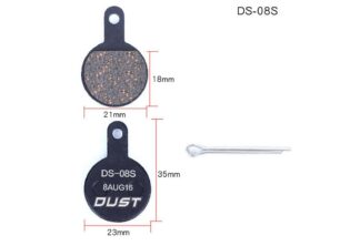 Колодки гальмівні disc напівметал DUST DS-08S TEKTRO IOX,Lyra and Novela (після 2010 року випуску) AM (брендоване паковання)