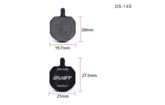 Колодки гальмівні disc Напівметал DUST DS-14S Hayes Sole hydraulic、MX2、MX3、MX4、GX2、CX5、Bengal HELIX3、HELIX5 AM (брендоване пакування)