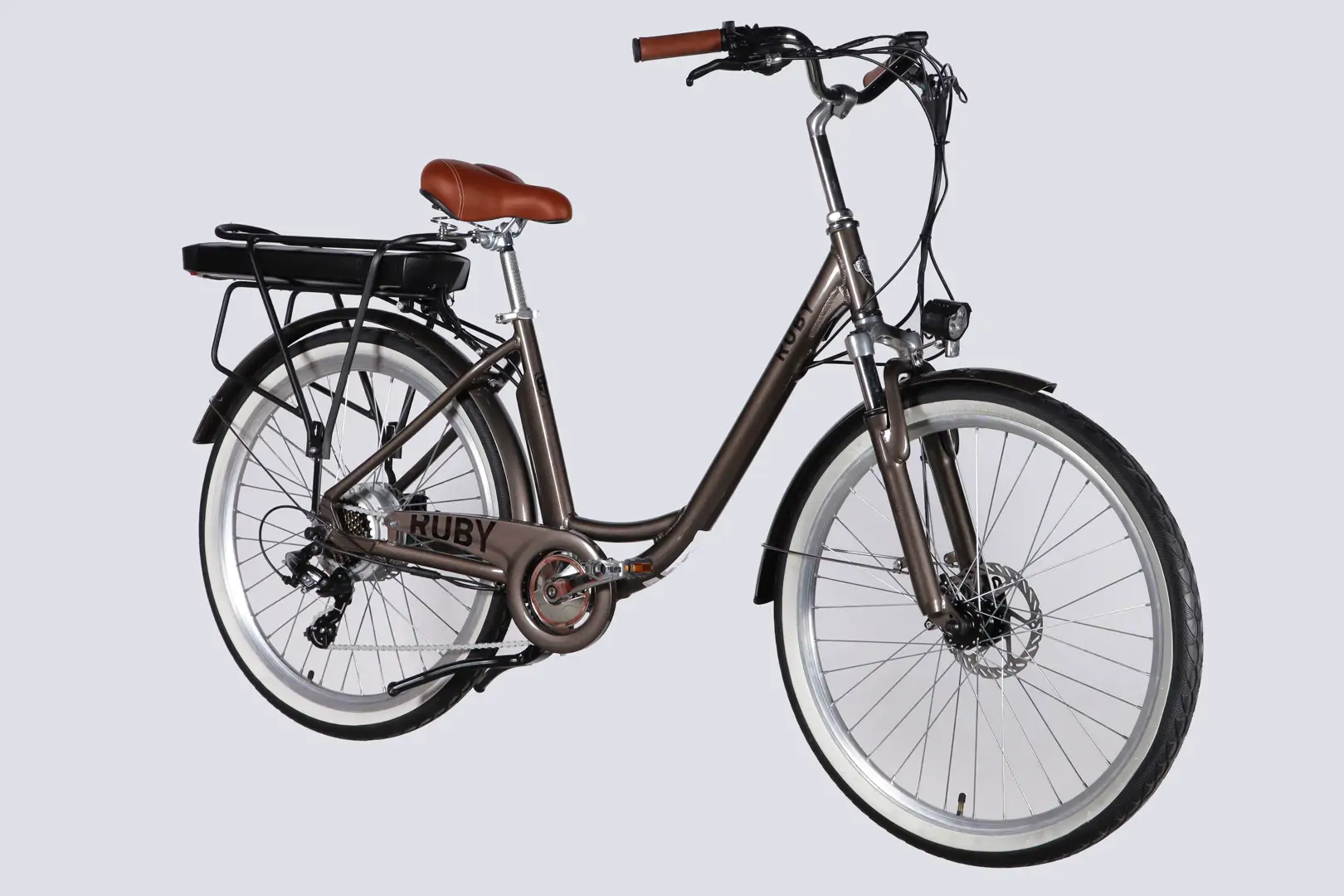 Велосипед з електроприводом 26" AL Dorozhnik eRUBY DD FR рама-17" 48B 15А*г 500Вт мокрий асфальт 2026 - Зображення 3
