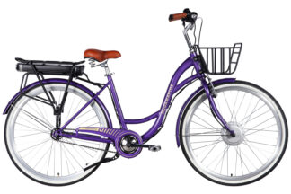 Велосипед з електроприводом 28" ST Dorozhnik eAQUAMARINE BH рама-19" 36B 13А*г 500Вт фіолетовий з кошиком 2026