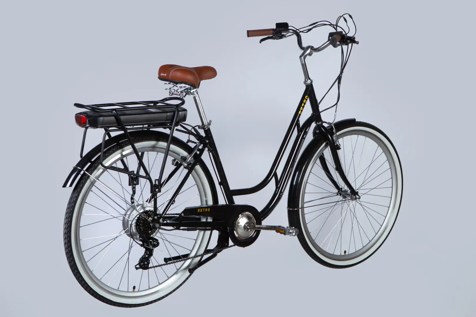 Велосипед уцінений з електроприводом 28" ST Dorozhnik eRETRO Vbr FR рама-19" 36B 13А*г 500Вт чорний 2026 - Зображення 6
