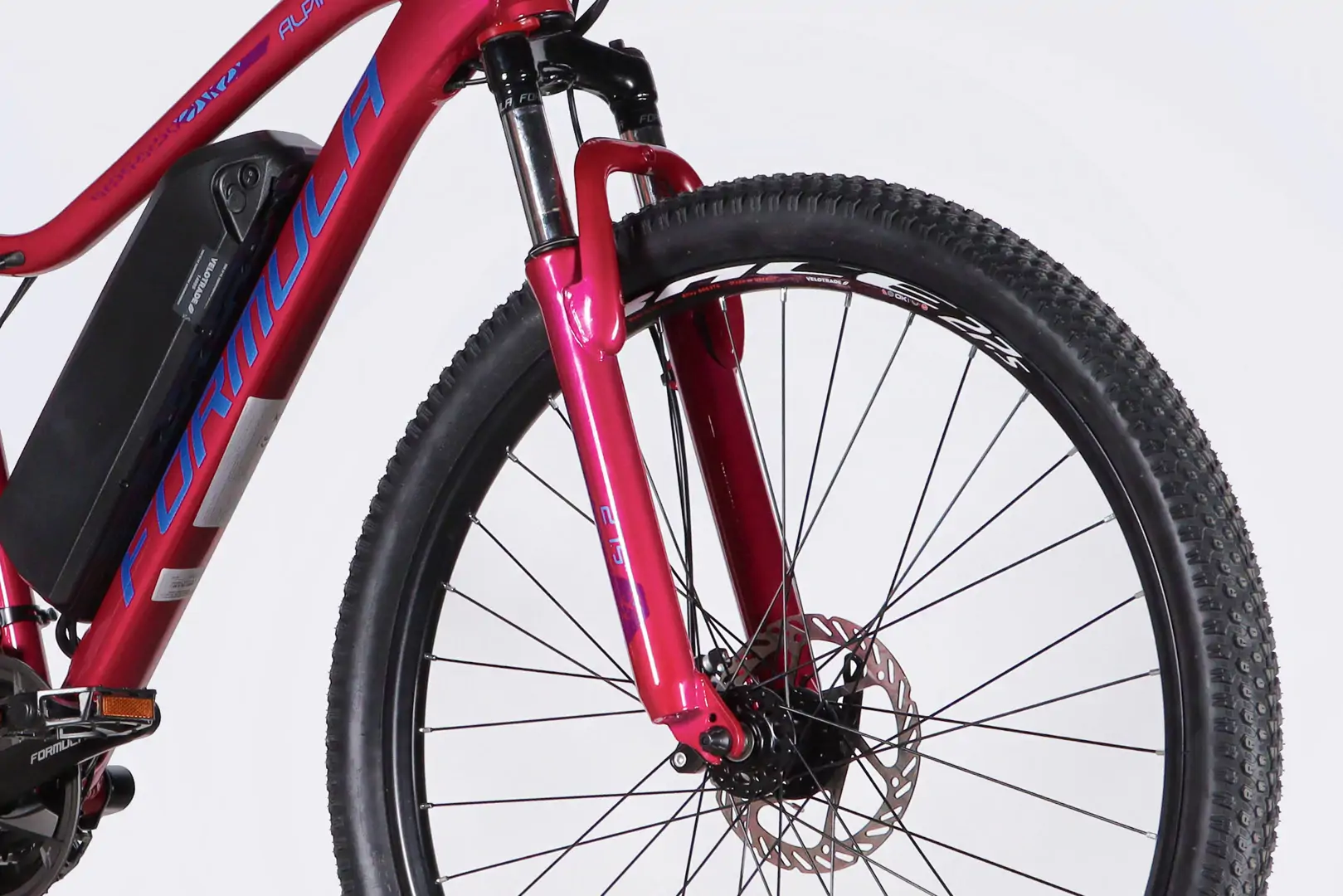Велосипед з електроприводом 27.5" AL Formula eALPINA DD FR рама-17" 36B 12.5А*г 500Вт рожево-синій 2026 - Зображення 2