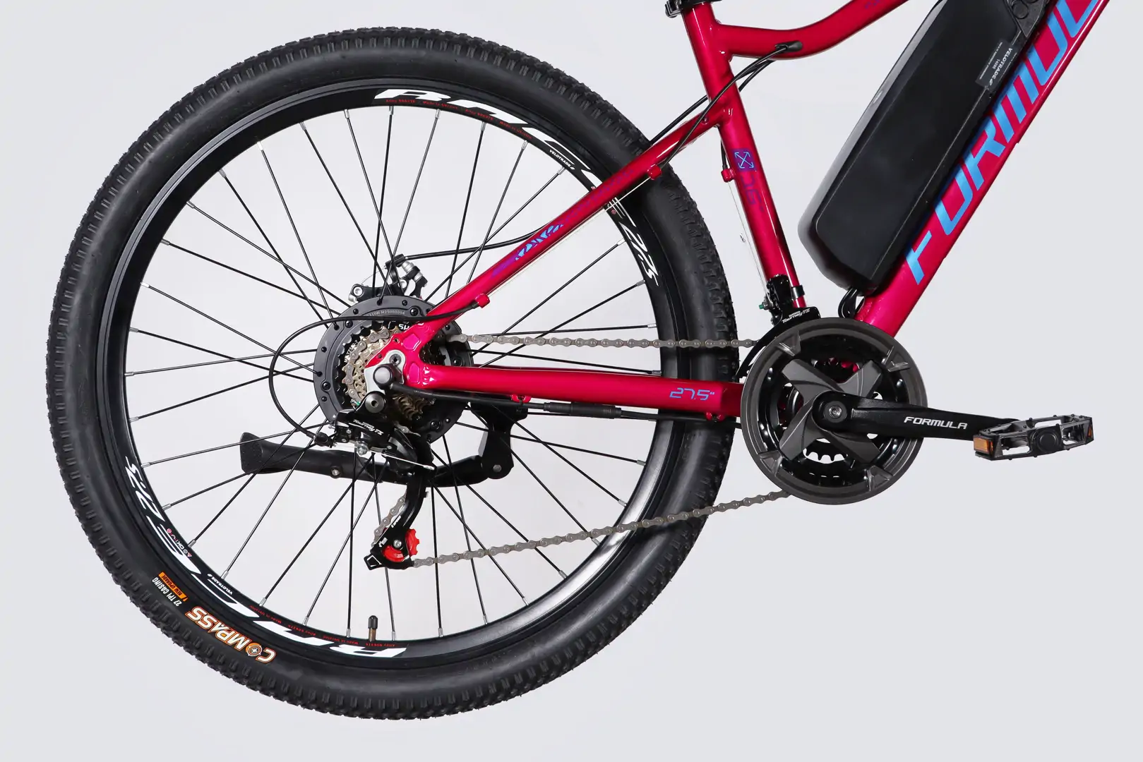 Велосипед з електроприводом 27.5" AL Formula eALPINA DD FR рама-17" 36B 12.5А*г 500Вт рожево-синій 2026 - Зображення 4