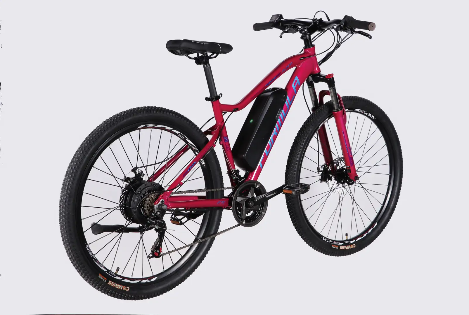 Велосипед з електроприводом 27.5" AL Formula eALPINA DD FR рама-17" 36B 12.5А*г 500Вт рожево-синій 2026 - Зображення 5