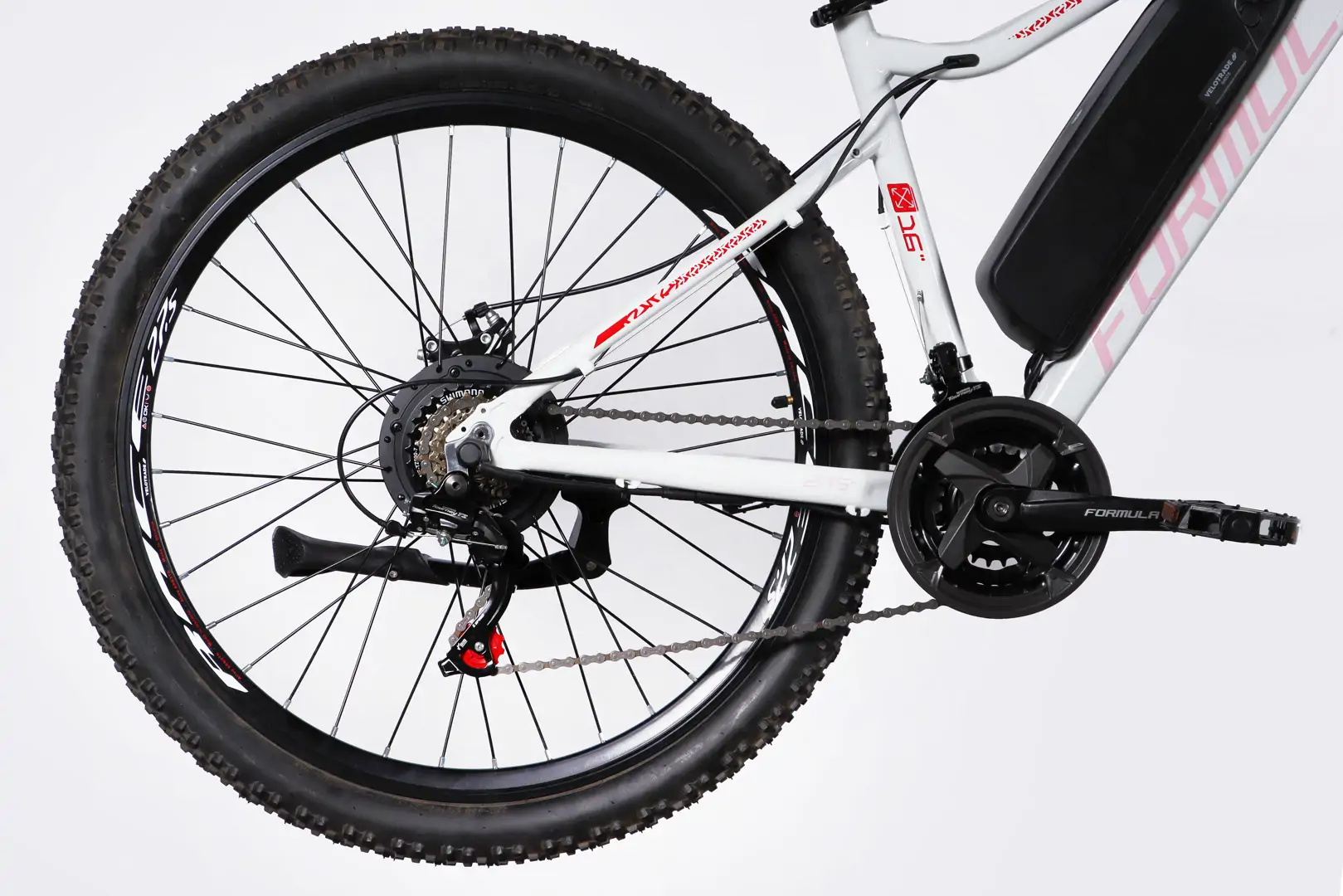 Велосипед з електроприводом 27.5" AL Formula eALPINA DD FR рама-17" 36B 12.5А*г 500Вт біло-рожевий 2026 - Зображення 4
