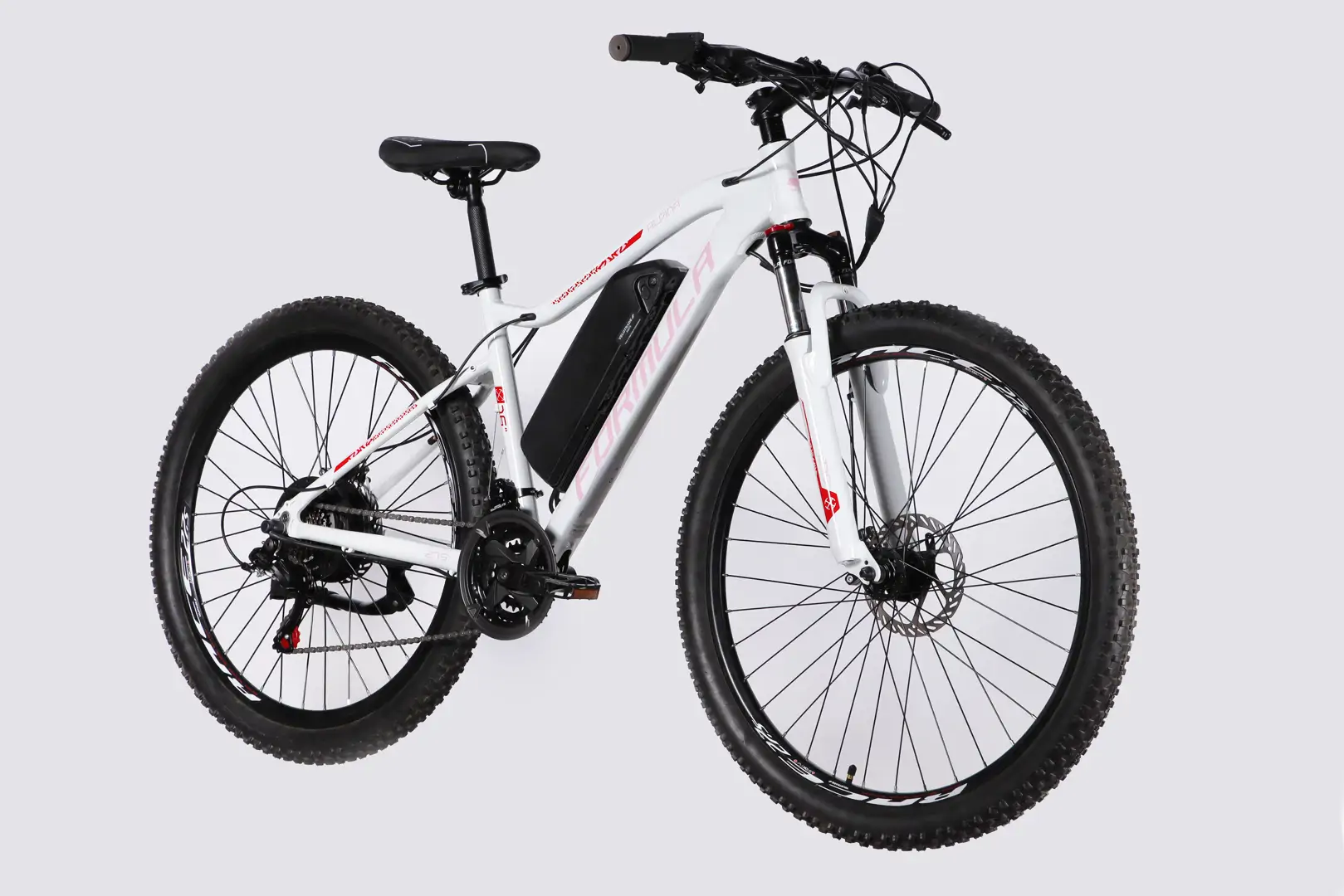 Велосипед з електроприводом 27.5" AL Formula eALPINA DD FR рама-17" 36B 12.5А*г 500Вт біло-рожевий 2026 - Зображення 3