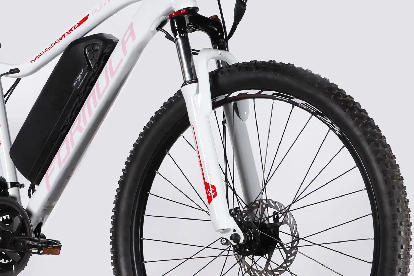 Велосипед з електроприводом 27.5" AL Formula eALPINA DD FR рама-17" 36B 12.5А*г 500Вт біло-рожевий 2026 - Зображення 2