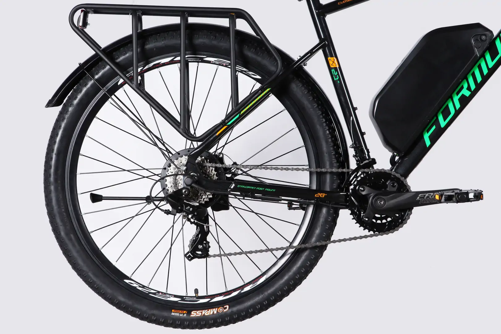 Велосипед з електроприводом 29" AL Formula eCURSOR MAN DD CS рама-21" 48B 17.5А*г 500Вт чорно-зелений 2026 - Зображення 3