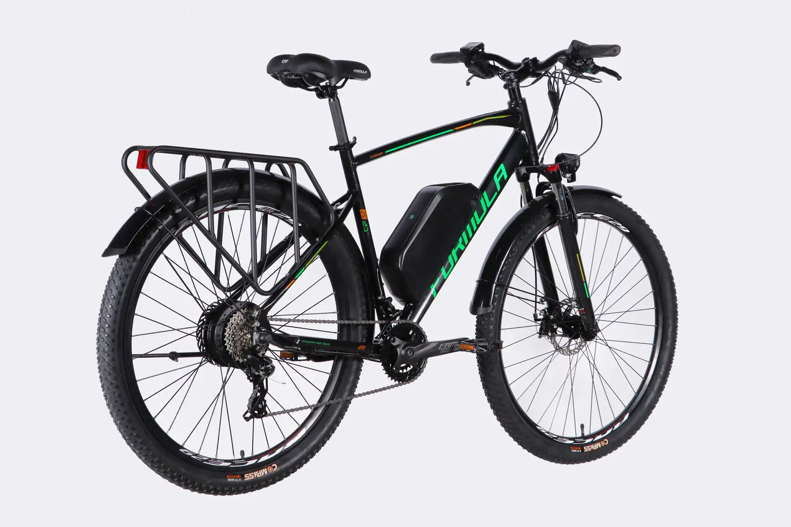 Велосипед з електроприводом 29" AL Formula eCURSOR MAN DD CS рама-21" 48B 17.5А*г 500Вт чорно-зелений 2026 - Зображення 5