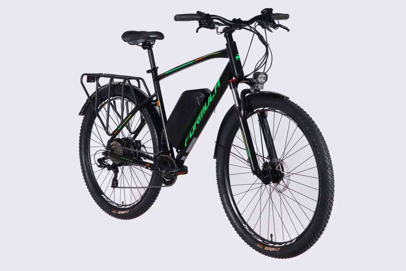 Велосипед з електроприводом 29" AL Formula eCURSOR MAN DD CS рама-21" 48B 17.5А*г 500Вт чорно-зелений 2026 - Зображення 6