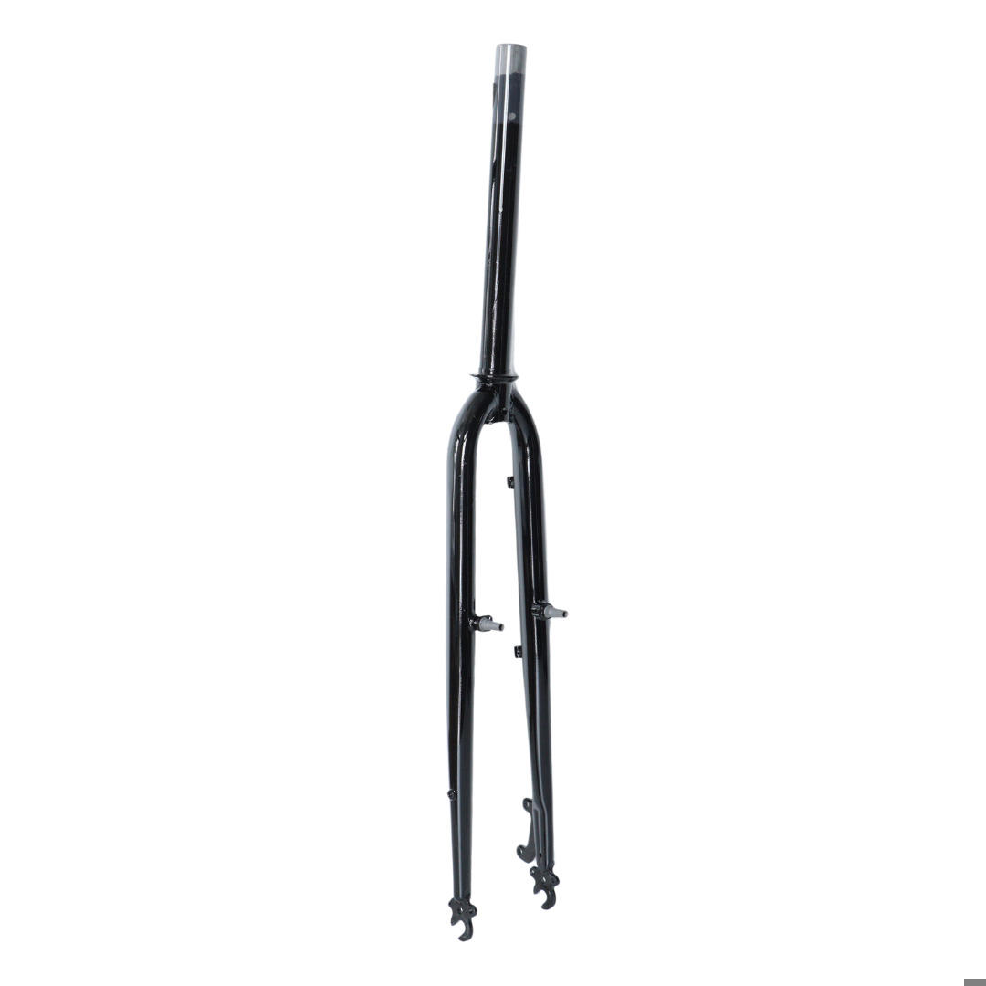 Вилка 28" жорстка сталь 1-1/8" disc/v-br безрізьб. під ексцентрик шток-290мм FSD чорний довжина ніг 500мм, шир 80мм