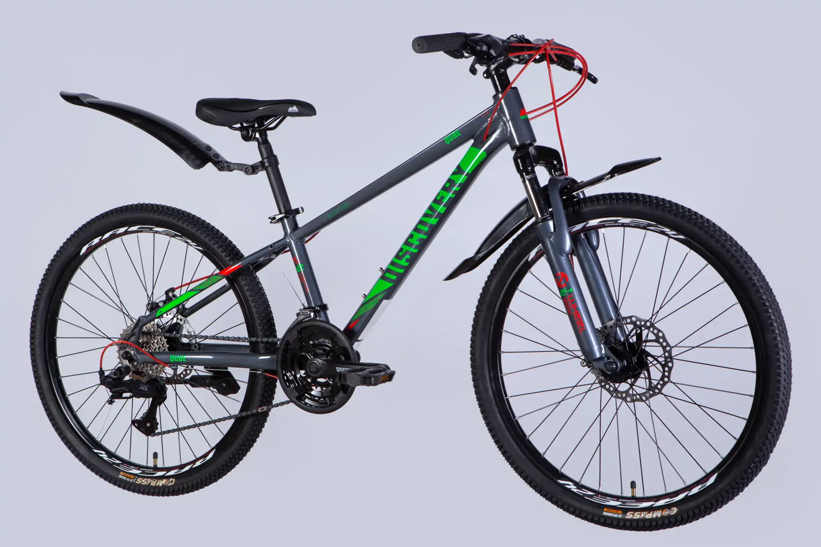 Велосипед AL 24" Discovery QUBE DD CS рама-11,5" сірий 2025 - Зображення 5