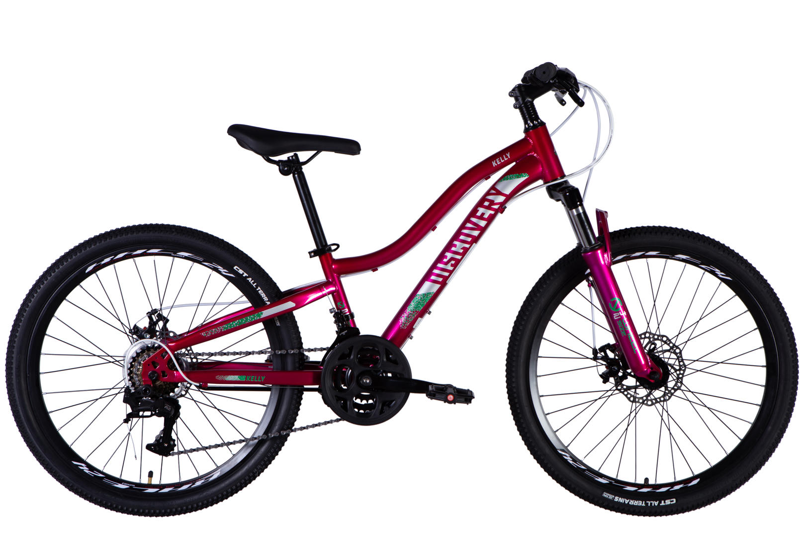 Велосипед ST 24" Discovery KELLY DD FR рама-11" малиновий 2025