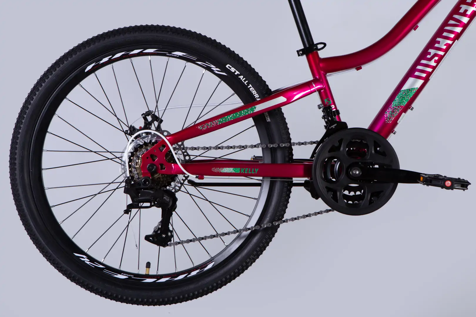 Велосипед ST 24" Discovery KELLY DD FR рама-11" малиновий 2025 - Зображення 3