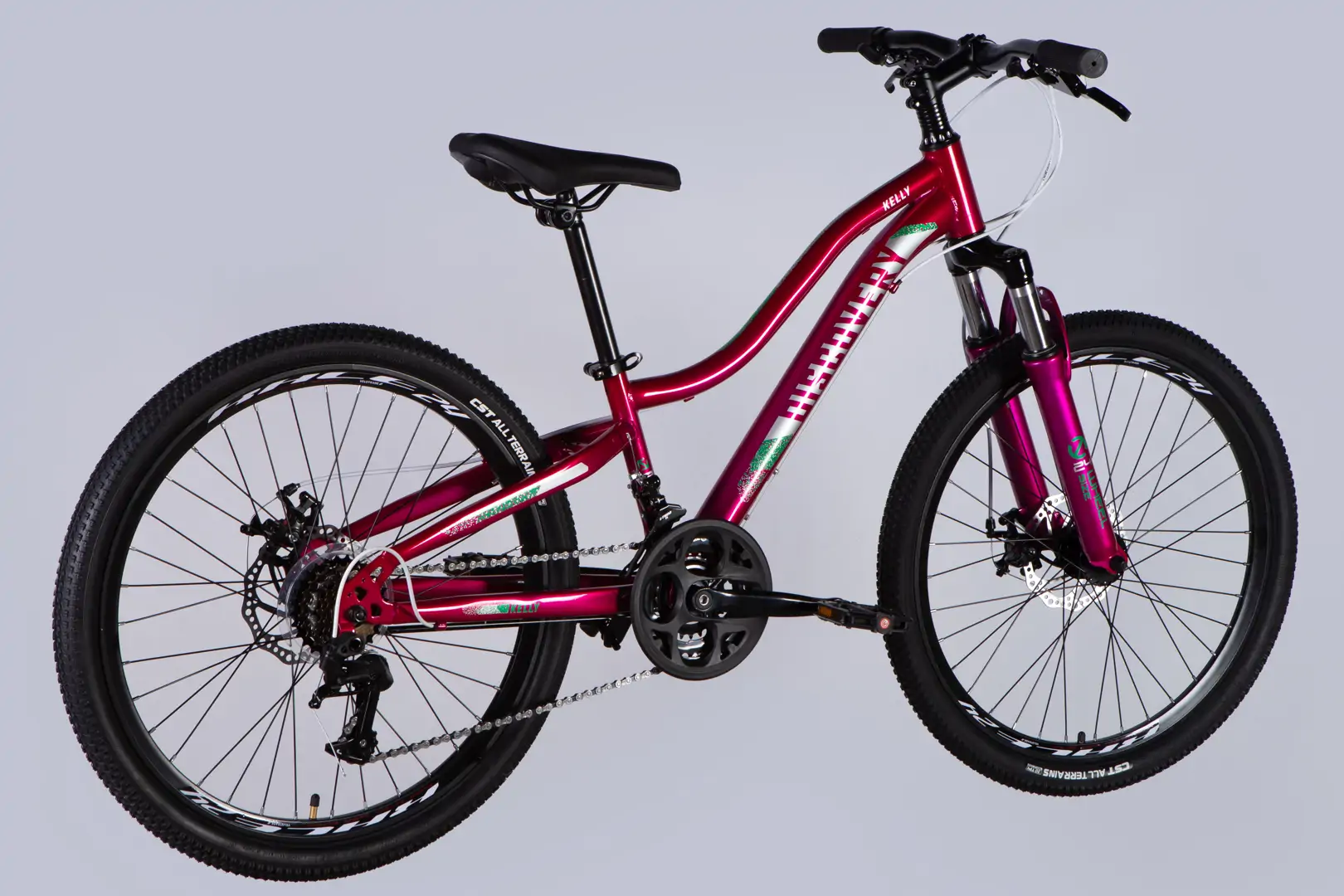 Велосипед ST 24" Discovery KELLY DD FR рама-11" малиновий 2025 - Зображення 7