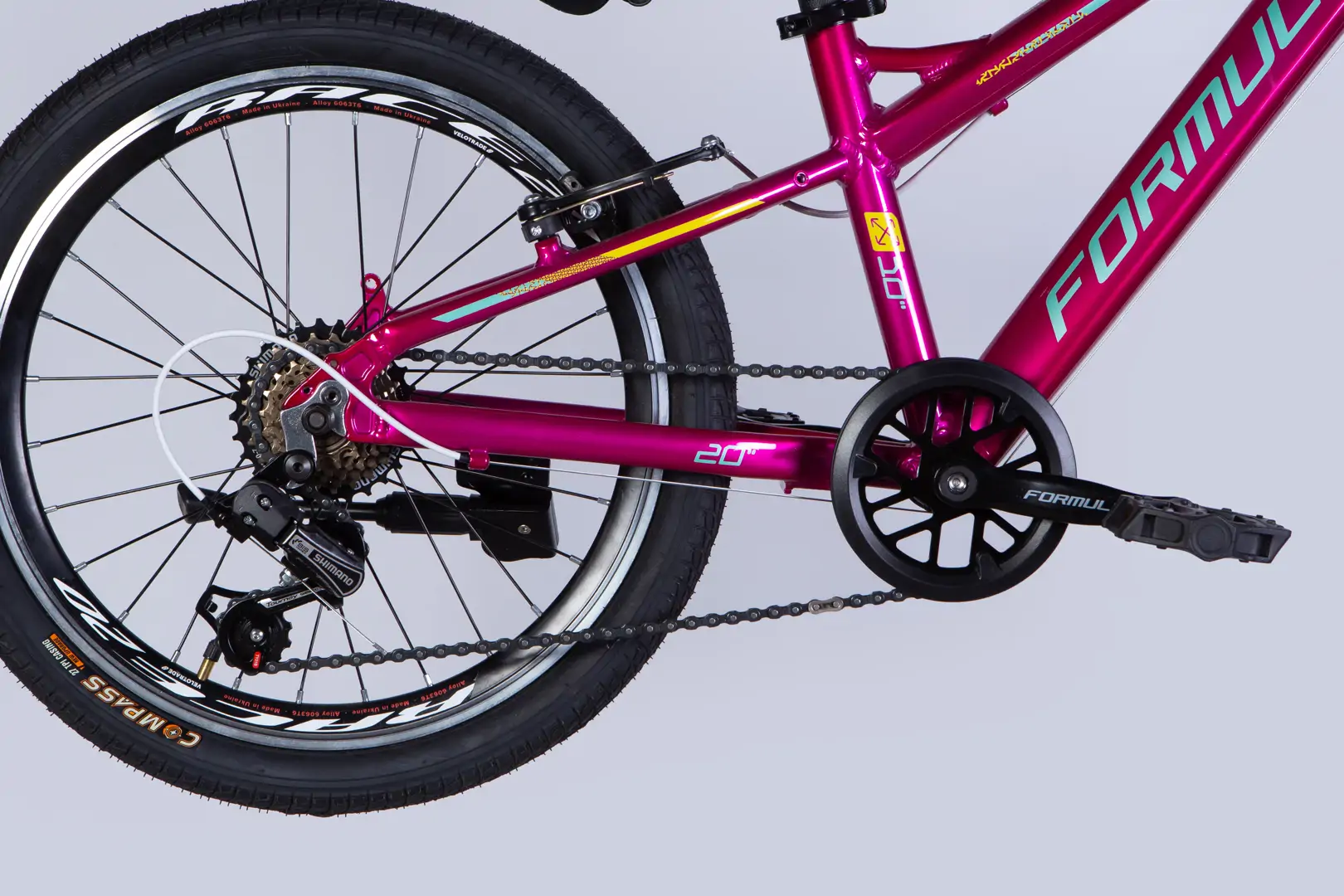 Велосипед AL 20" Formula BLACKWOOD Vbr FR рама-11" малиновий 2026 - Зображення 4
