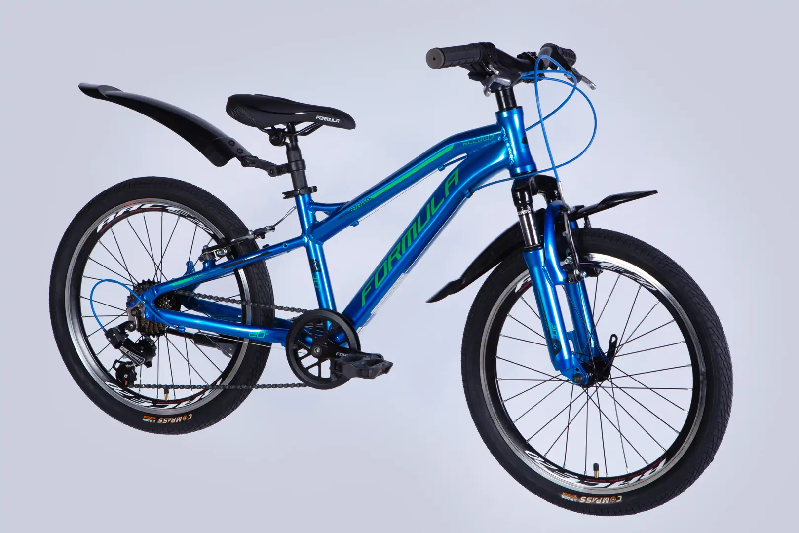 Велосипед AL 20" Formula BLACKWOOD Vbr FR рама-11" синій з зеленим 2026 - Зображення 6