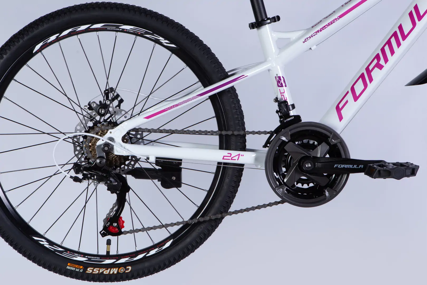 Велосипед AL 24" Formula BLACKWOOD DD FR рама-12,5" біло-рожевий 2026 - Зображення 4