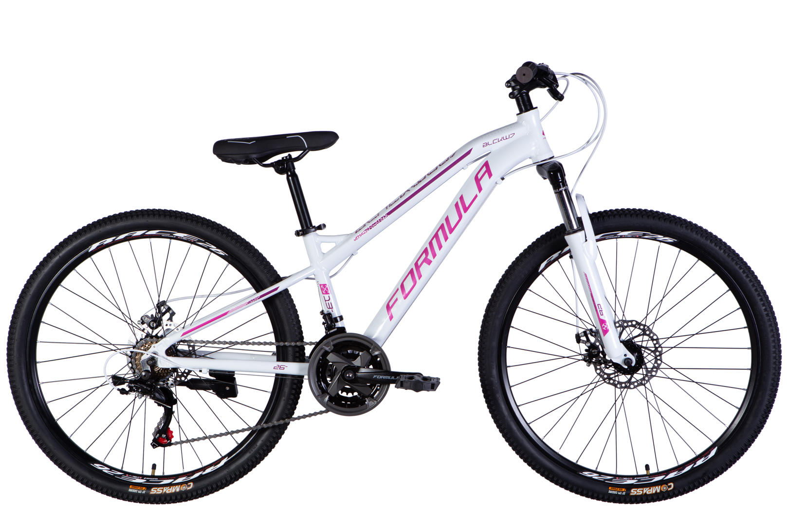 Велосипед уцінений AL 26" Formula BLACKWOOD DD FR рама-13" біло-рожевий 2026