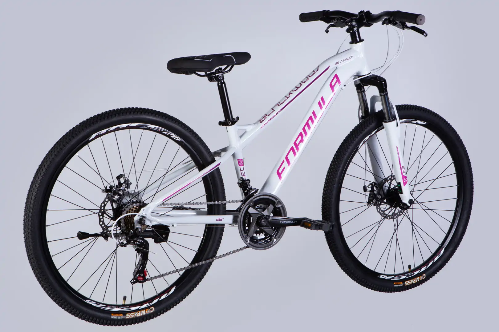 Велосипед AL 26" Formula BLACKWOOD DD FR рама-13" біло-рожевий 2026 - Зображення 2