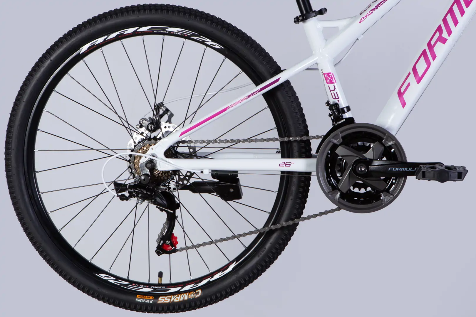 Велосипед AL 26" Formula BLACKWOOD DD FR рама-13" біло-рожевий 2026 - Зображення 5