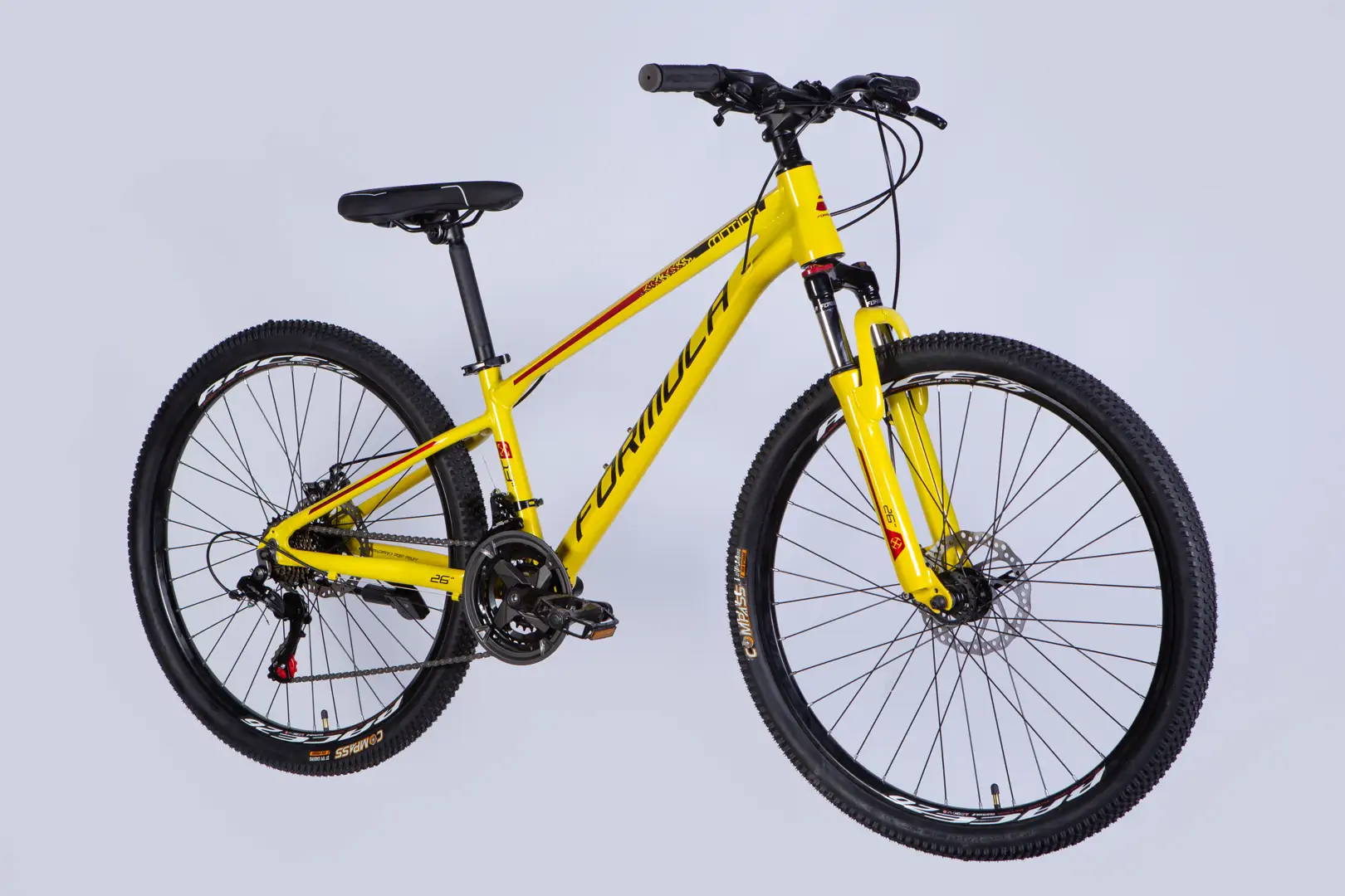 Велосипед AL 26" Formula MOTION DD FR рама-13" жовтий з чорним 2026 - Зображення 5
