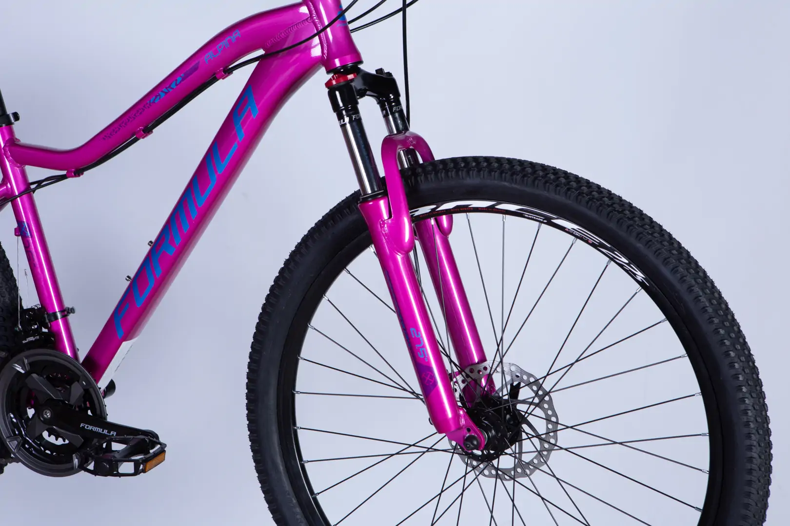 Велосипед AL 27.5" Formula ALPINA DD FR рама-16" рожево-синій 2026 - Зображення 7