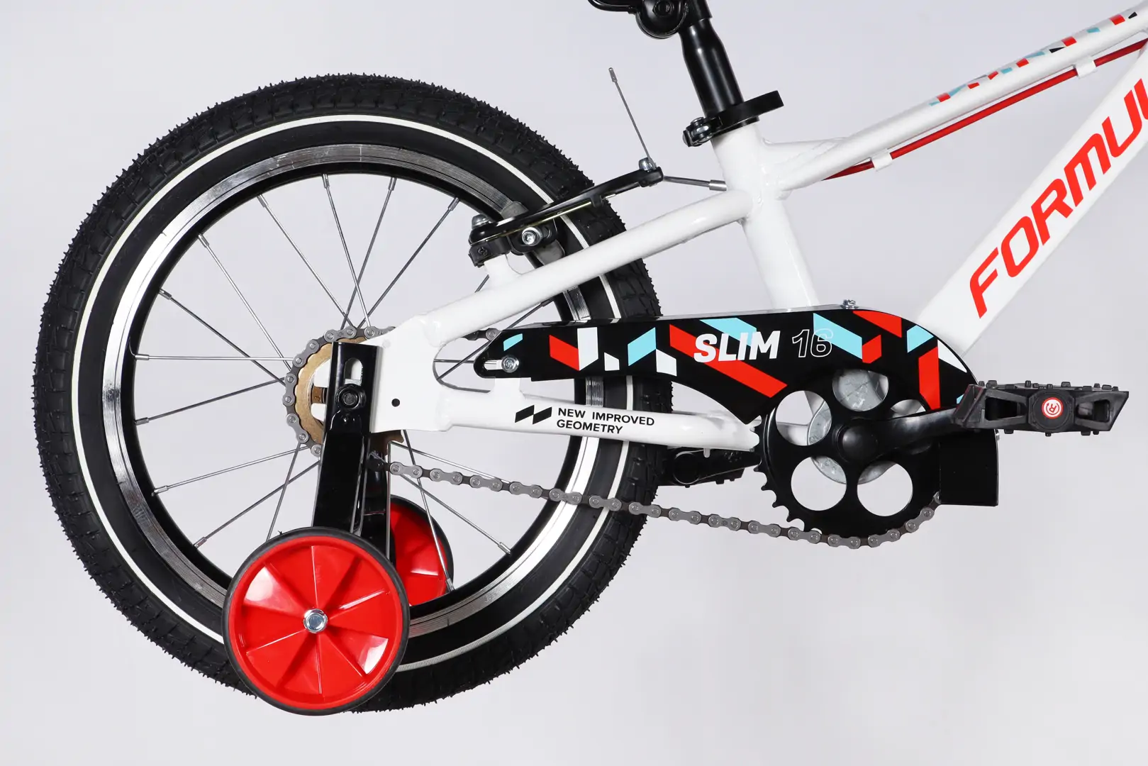 Велосипед AL 16" Formula Kid SLIM Vbr FR рама-8,5" білий з червоним 2026 - Зображення 5