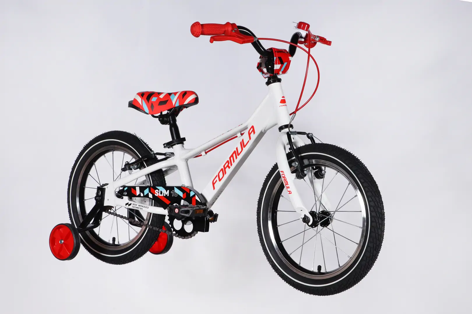 Велосипед AL 16" Formula Kid SLIM Vbr FR рама-8,5" білий з червоним 2026 - Зображення 6