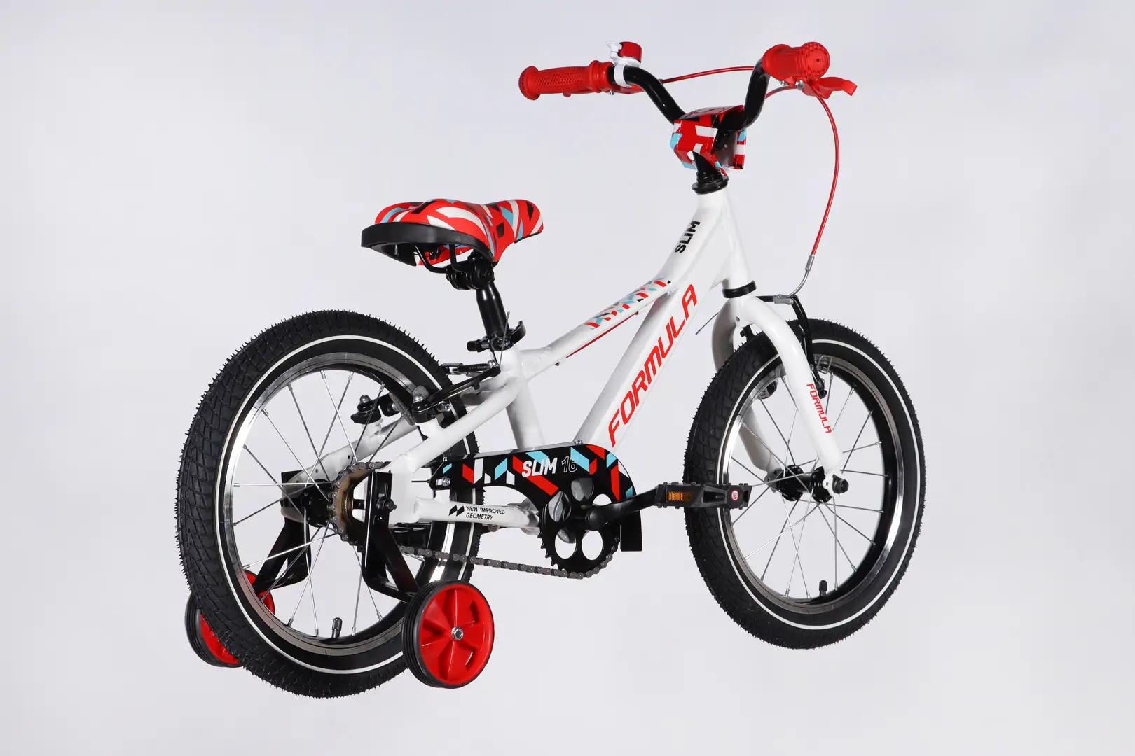 Велосипед AL 16" Formula Kid SLIM Vbr FR рама-8,5" білий з червоним 2026 - Зображення 7
