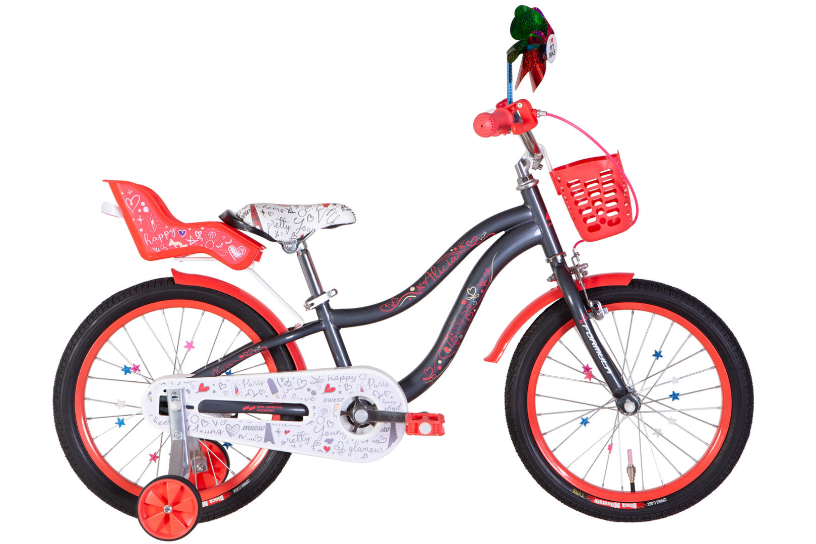 Велосипед ST 18" Formula Kid ALICIA BH рама-9" сірий з білим та кораловим 2026