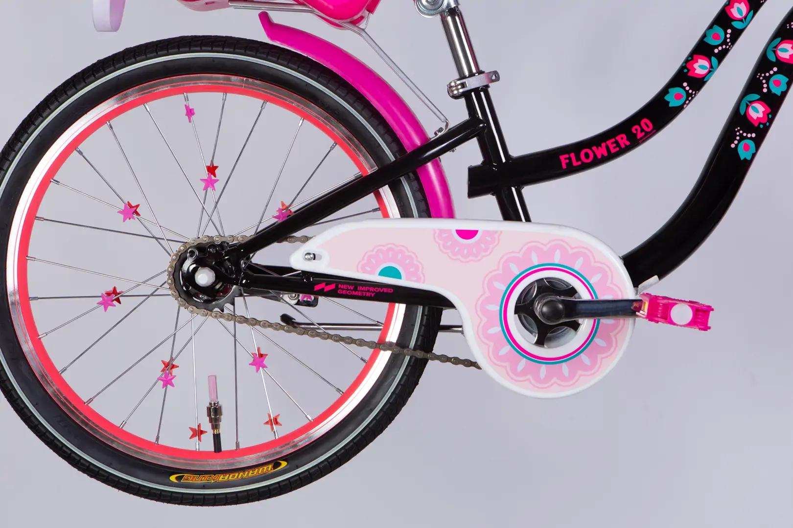 Велосипед ST 20" Formula Kid FLOWER PREMIUM BH рама-10" чорний з рожевим 2026 - Зображення 3