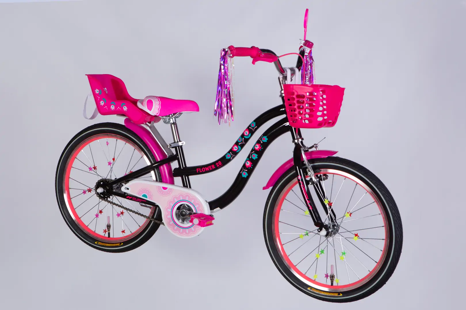 Велосипед ST 20" Formula Kid FLOWER PREMIUM BH рама-10" чорний з рожевим 2026 - Зображення 4
