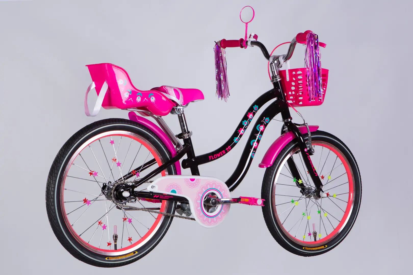 Велосипед ST 20" Formula Kid FLOWER PREMIUM BH рама-10" чорний з рожевим 2026 - Зображення 7