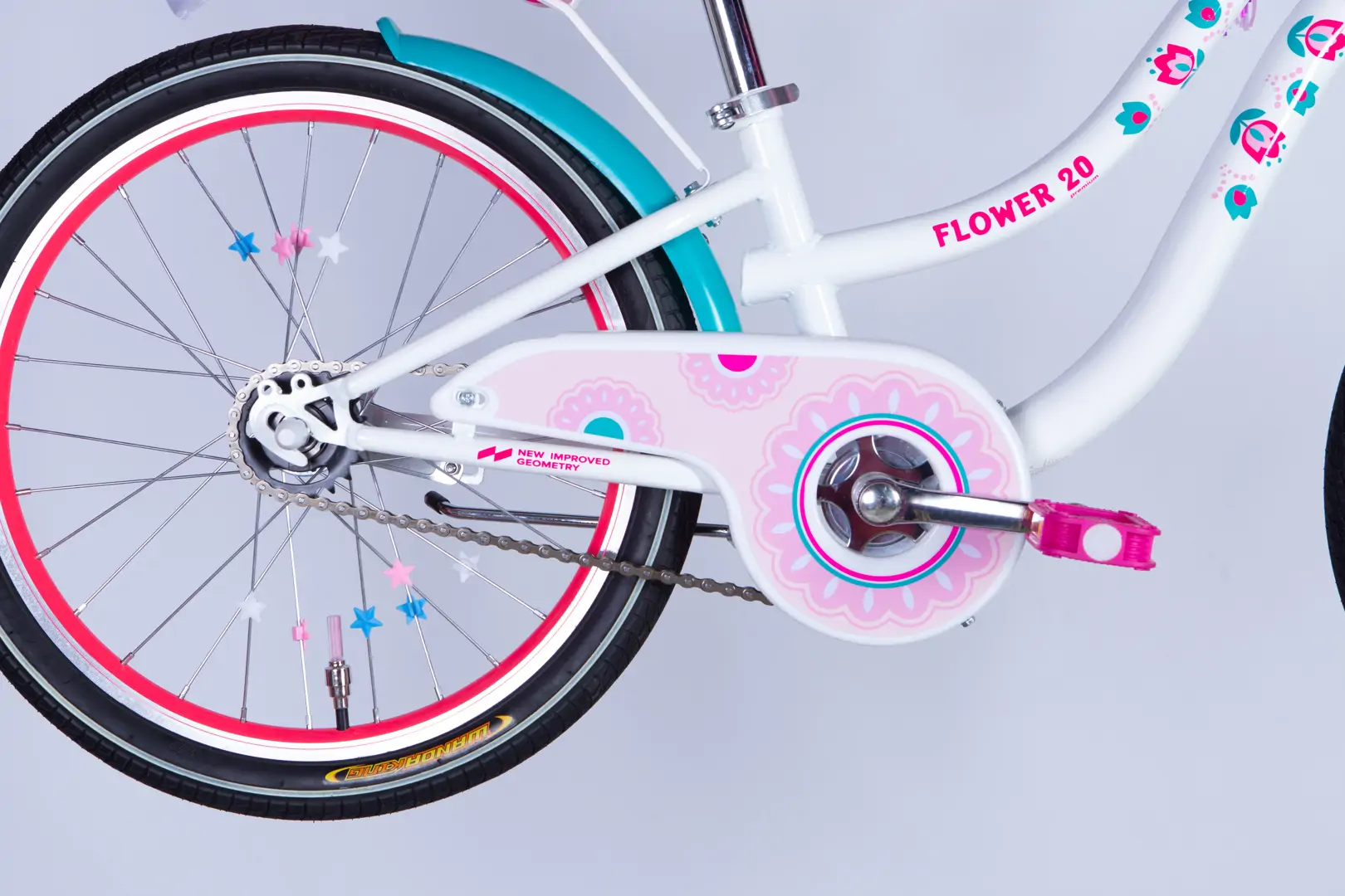 Велосипед ST 20" Formula Kid FLOWER PREMIUM BH рама-10" білий з рожевим та бірюзовим 2026 - Зображення 7