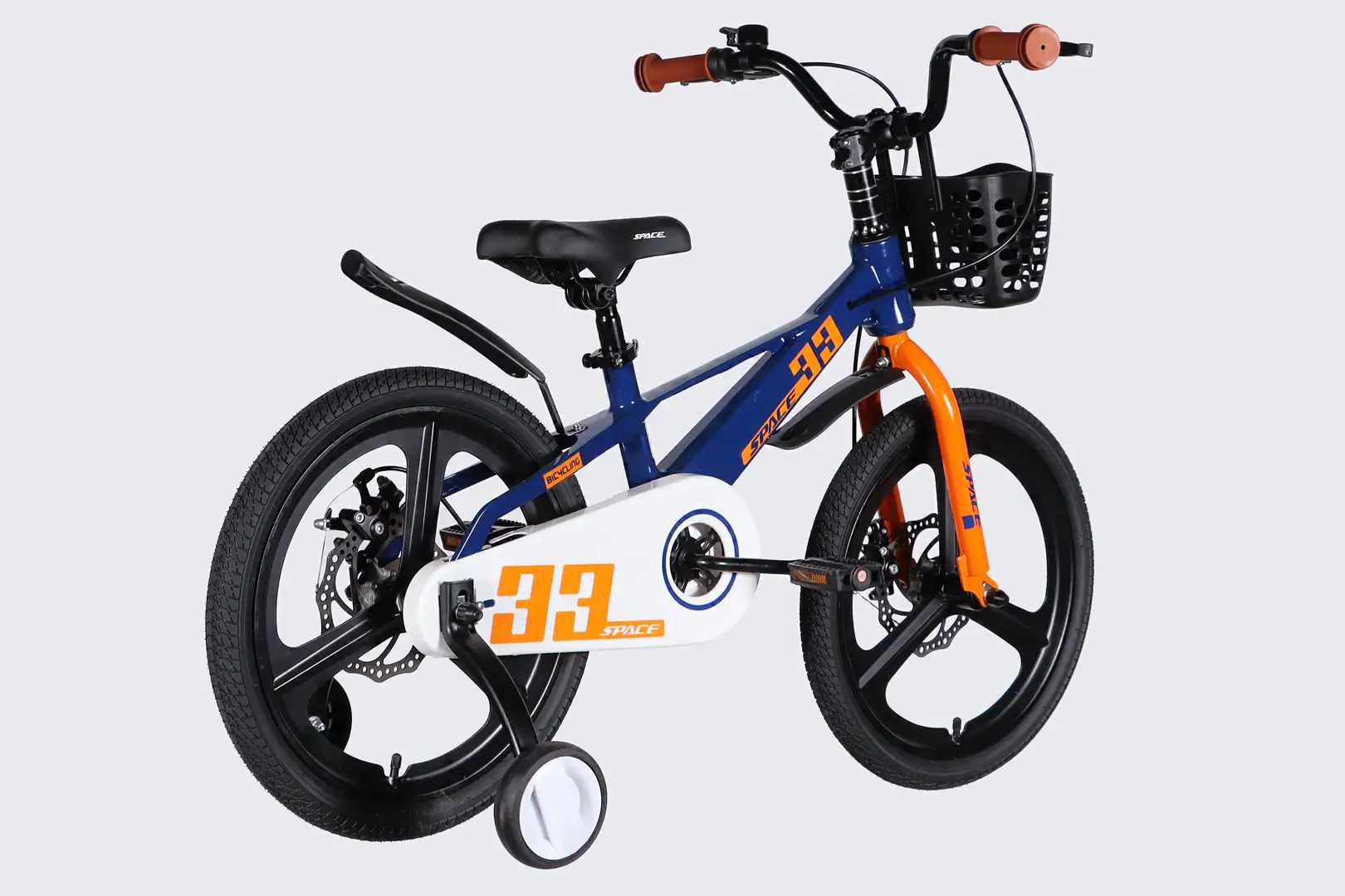 Велосипед MG 18" SPACE KID ORION DD рама-10" синiй з помаранчевим 2026 - Зображення 4