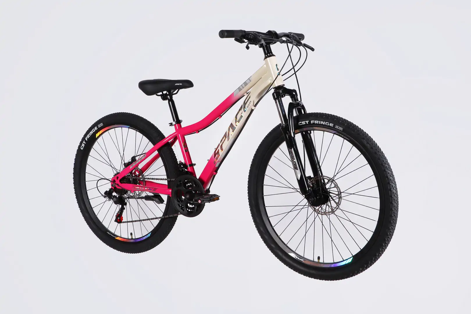 Велосипед ST 26" SPACE AURORA DD FR рама-13" біло-рожевий 2026 - Зображення 6