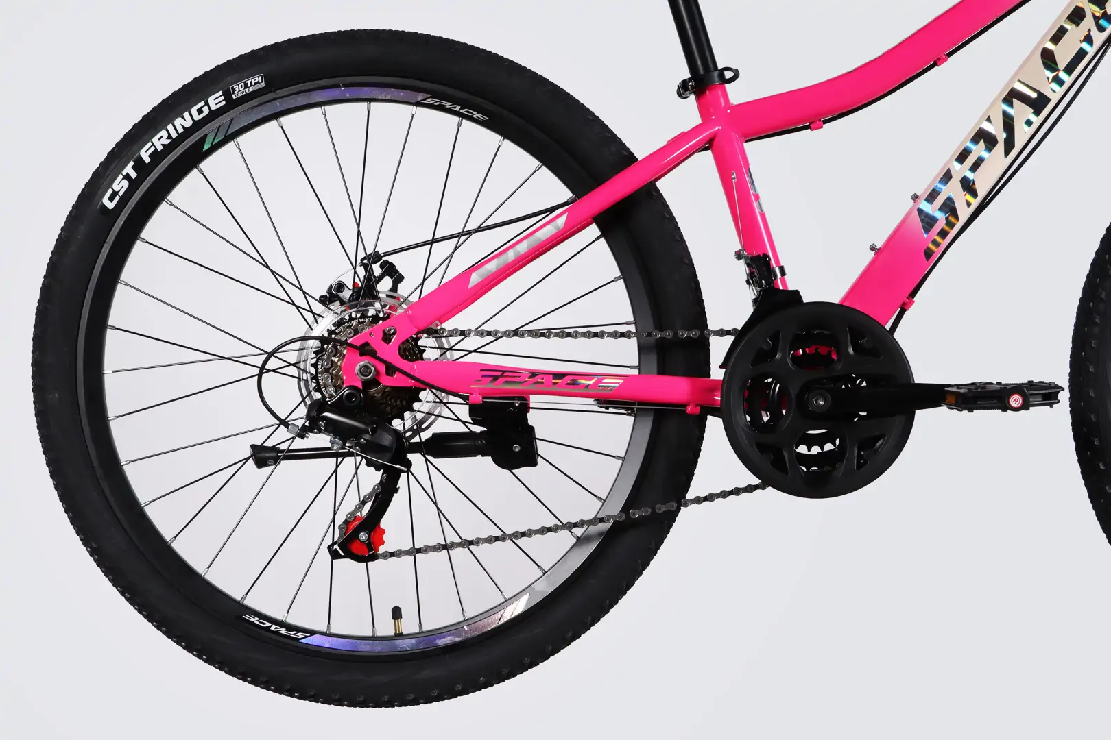 Велосипед ST 26" SPACE AURORA DD FR рама-13" біло-рожевий 2026 - Зображення 5