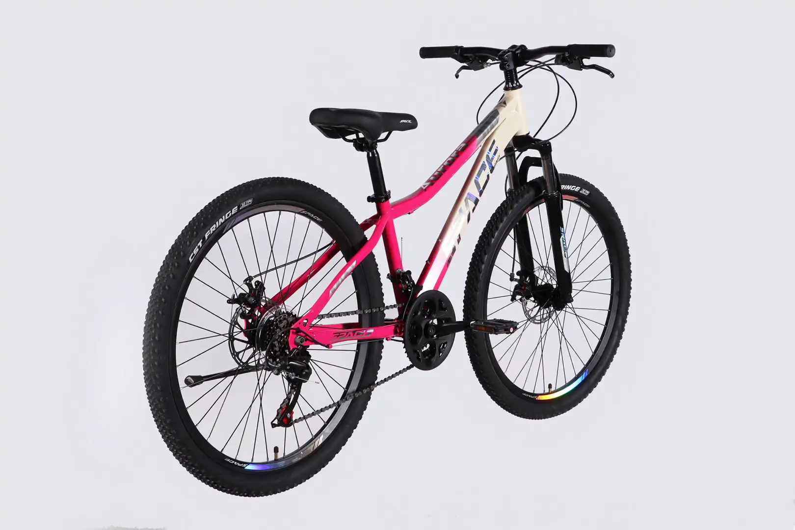 Велосипед ST 26" SPACE AURORA DD FR рама-13" біло-рожевий 2026 - Зображення 7