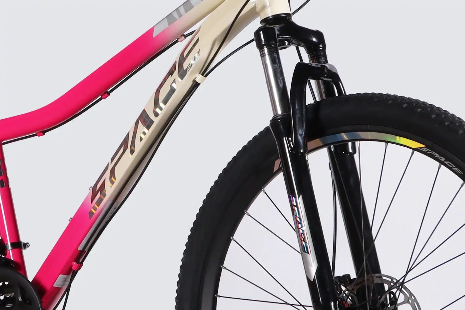 Велосипед ST 27.5" SPACE AURORA DD FR рама-15" біло-рожевий 2026 - Зображення 2