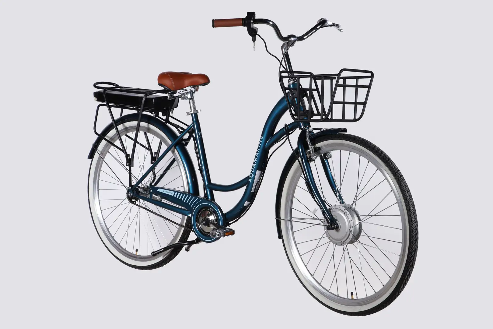 Велосипед уцінений з електроприводом 28" ST Dorozhnik eAQUAMARINE BH рама-19" 36B 13А*г 500Вт темно-синій з кошиком 2026 - Зображення 4