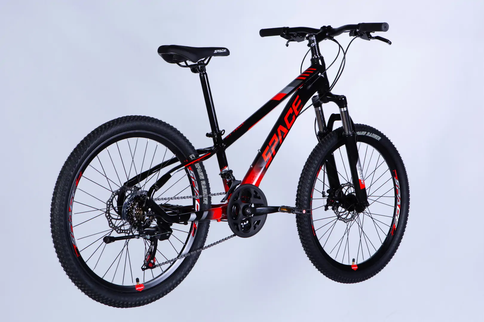 Велосипед AL 24" SPACE MERCURY DD FR рама-11" чорно-червоний 2026 - Зображення 2
