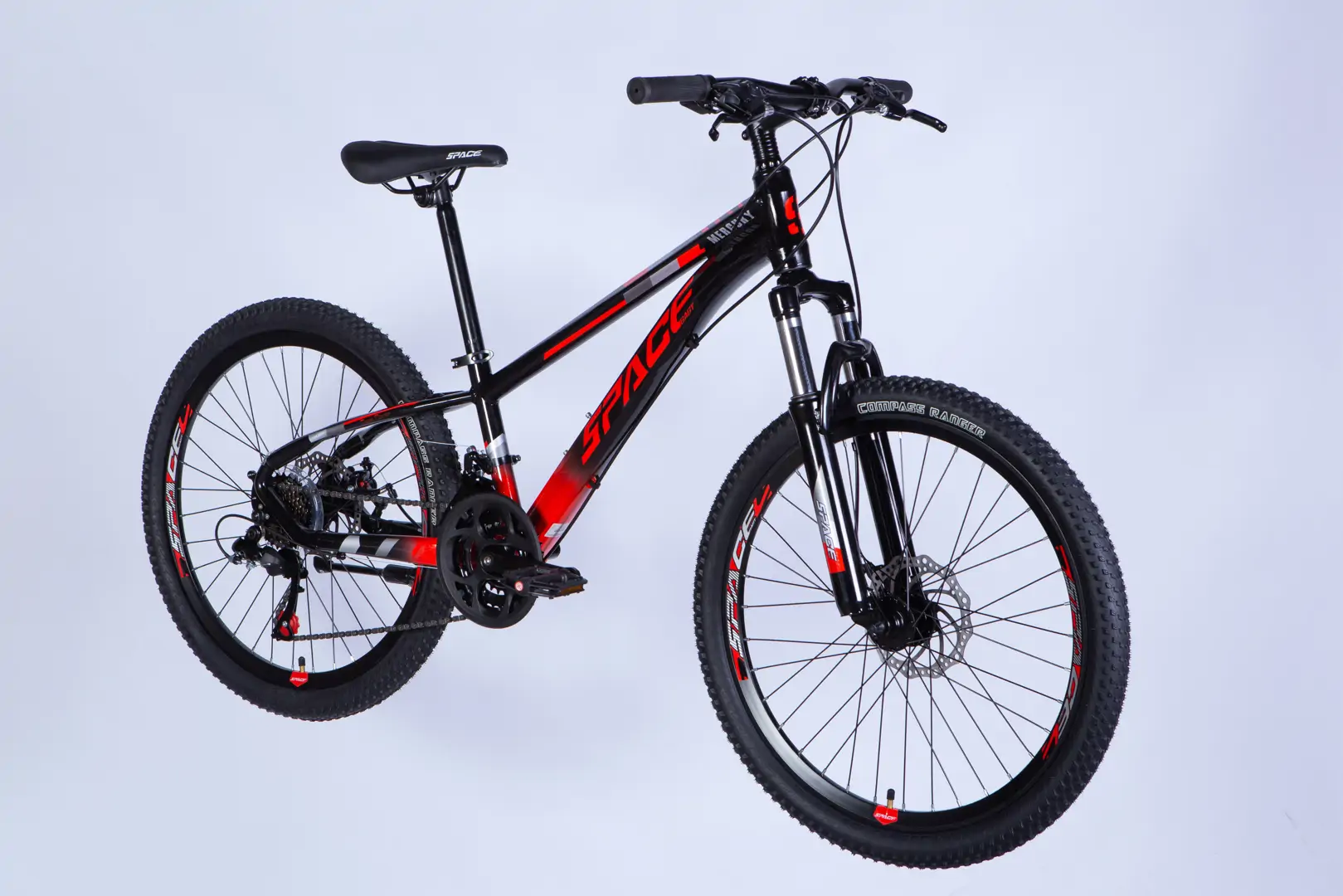 Велосипед AL 24" SPACE MERCURY DD FR рама-11" чорно-червоний 2026 - Зображення 3