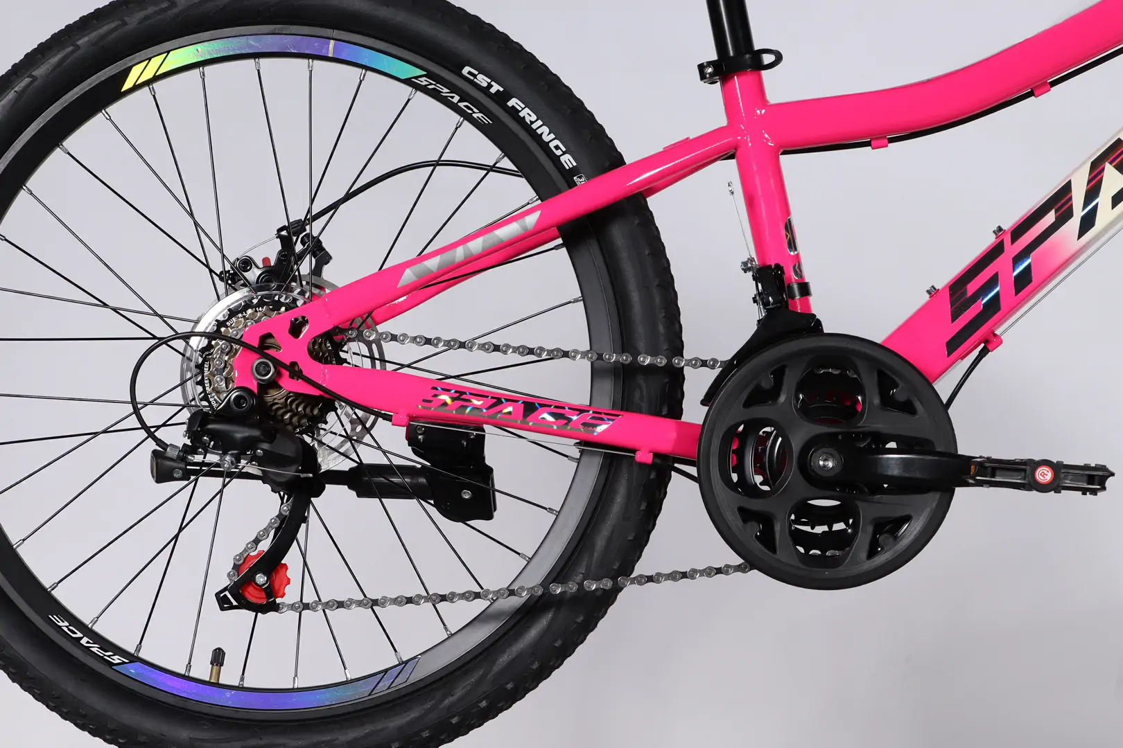 Велосипед ST 24" SPACE AURORA DD FR рама-12" біло-рожевий 2026 - Зображення 6