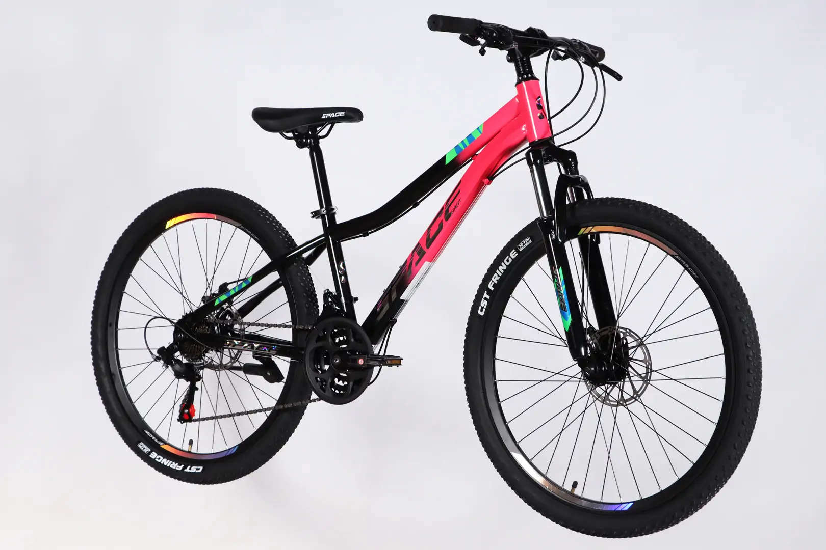 Велосипед ST 26" SPACE AURORA DD FR рама-13" рожево-чорний 2026 - Зображення 3