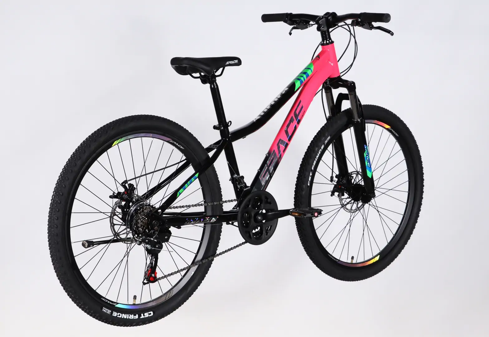 Велосипед ST 26" SPACE AURORA DD FR рама-13" рожево-чорний 2026 - Зображення 6