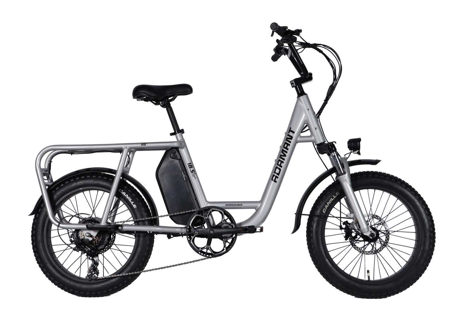 Велосипед уцінений з електроприводом 20" AL Dorozhnik ADAMANT DD FR рама-18,5" 48B 17.5А*г 500Вт срiблястий 2026